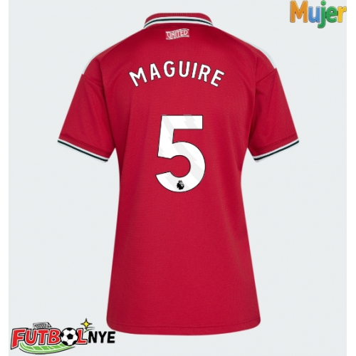 Camiseta Manchester United Harry Maguire #5 Primera Equipación para mujer 2026-27 manga corta